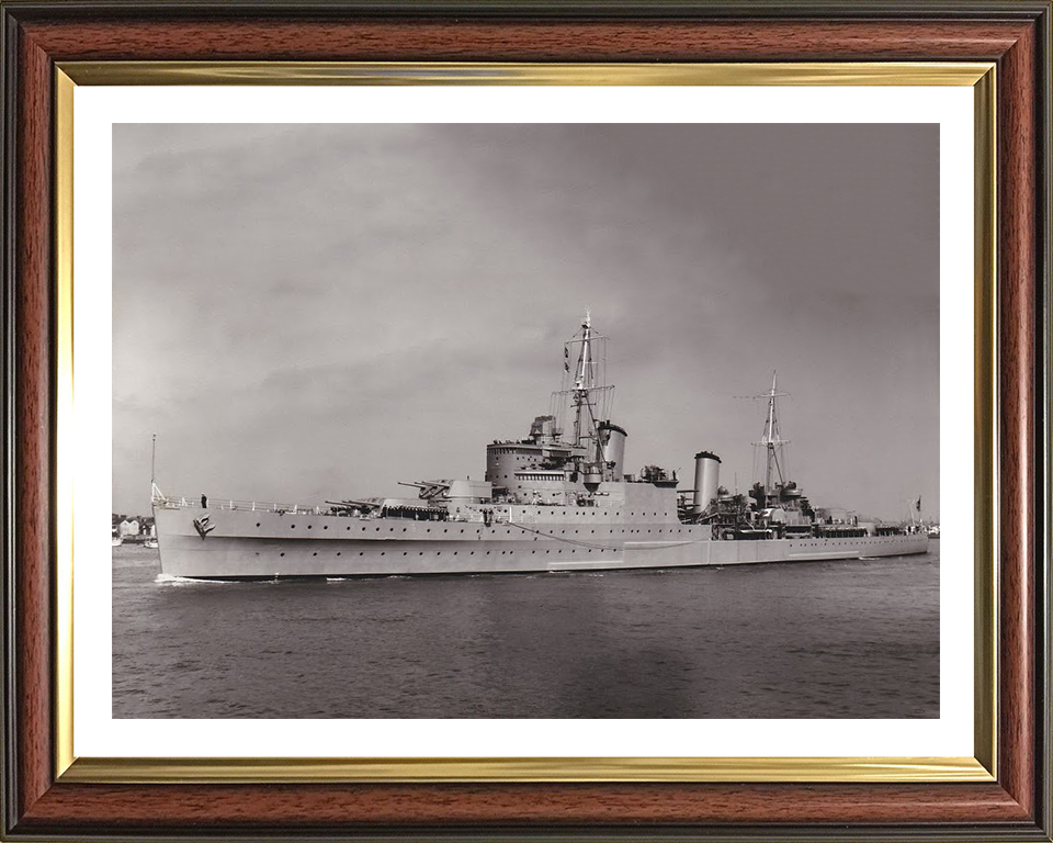 HMS Glasgow C21 Royal Navy Town class light cruiser Photo Print or Framed Print - Hampshire Prints