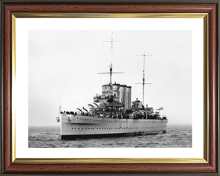 HMS Suffolk (55) Royal Navy County class heavy cruiser Photo Print or Framed Print - Hampshire Prints