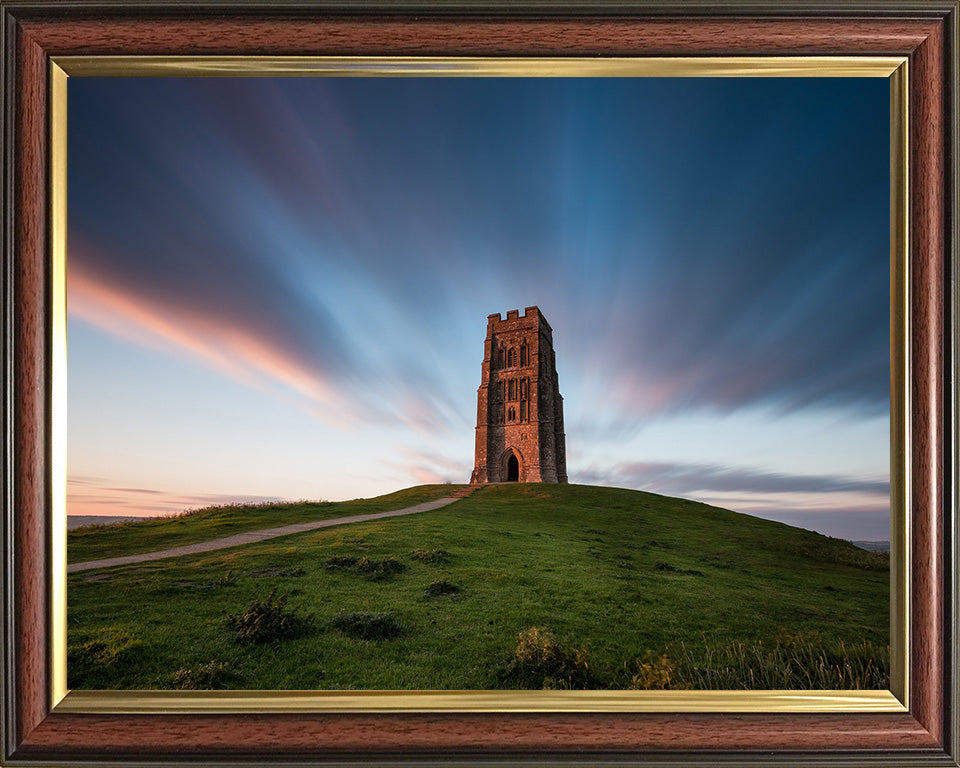 Glastonbury Tor Somerset at sunset Photo Print - Canvas - Framed Photo Print - Hampshire Prints