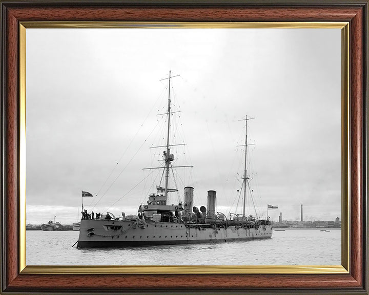 HMS Pioneer (1898) Royal Navy Pelorus class cruiser Photo Print or Framed Print - Hampshire Prints