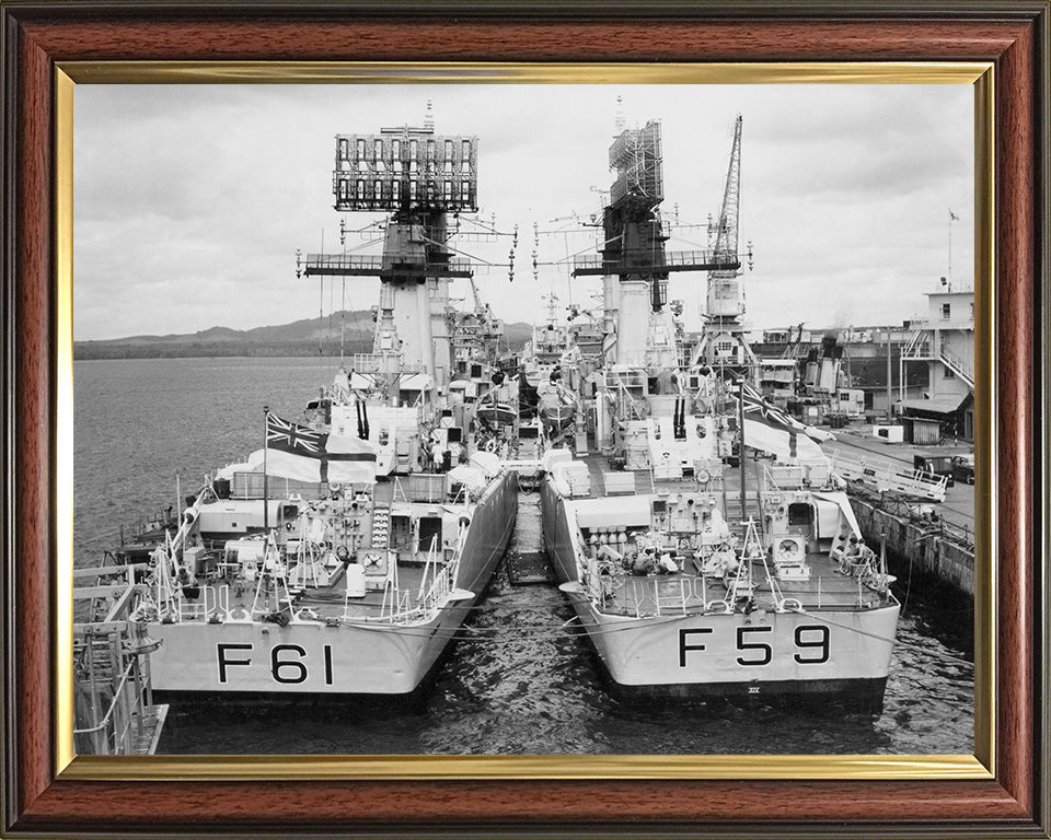 HMS Llandaff F61 and HMS Chichester F59 Royal Navy Frigates Photo Print or Framed Print - Hampshire Prints