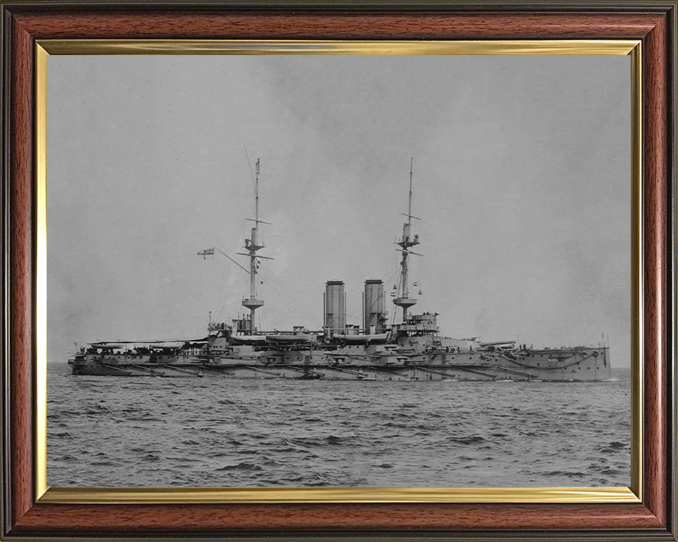 HMS Russell (1901) Royal Navy pre dreadnought Battleship Photo Print or Framed Print - Hampshire Prints