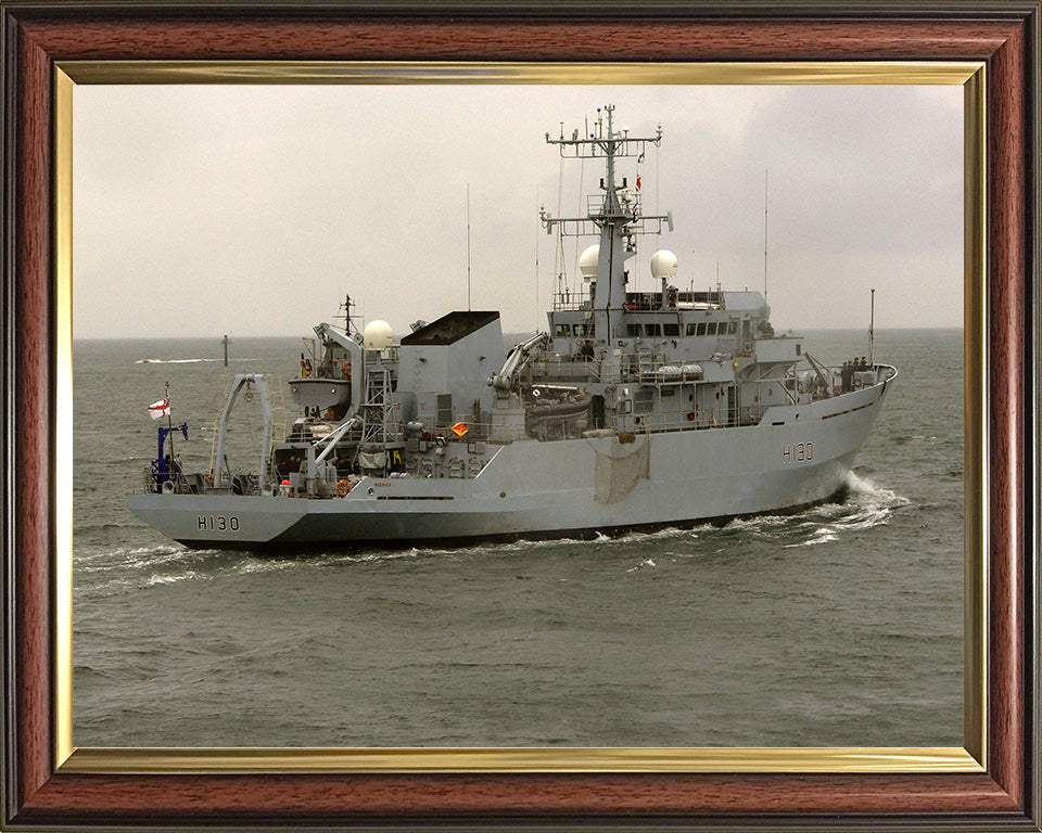 HMS Roebuck H130 Royal Navy coastal survey vessel Photo Print or Framed Print - Hampshire Prints