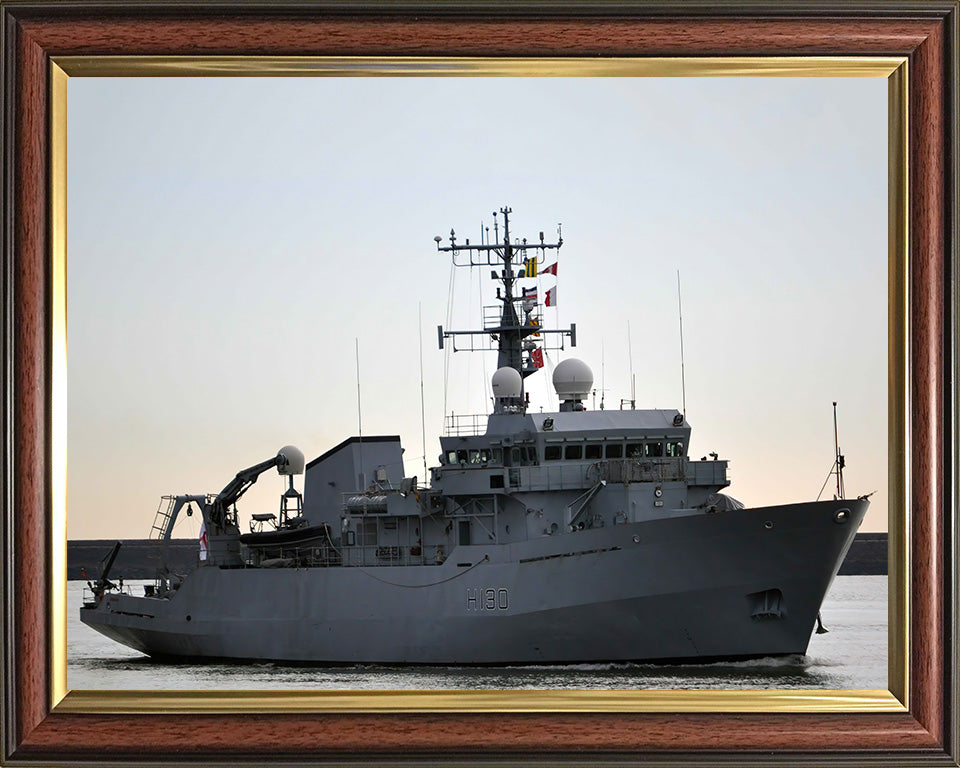 HMS Roebuck H130 Royal Navy coastal survey vessel Photo Print or Framed Print - Hampshire Prints