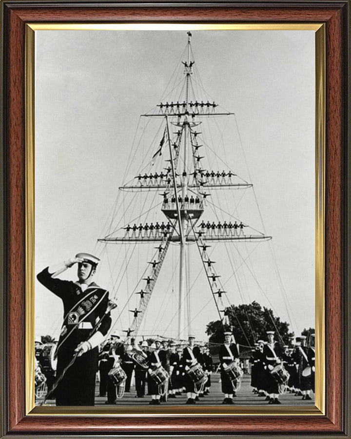 HMS Ganges mast manning 1960's Photo Print or Framed Photo Print - Hampshire Prints