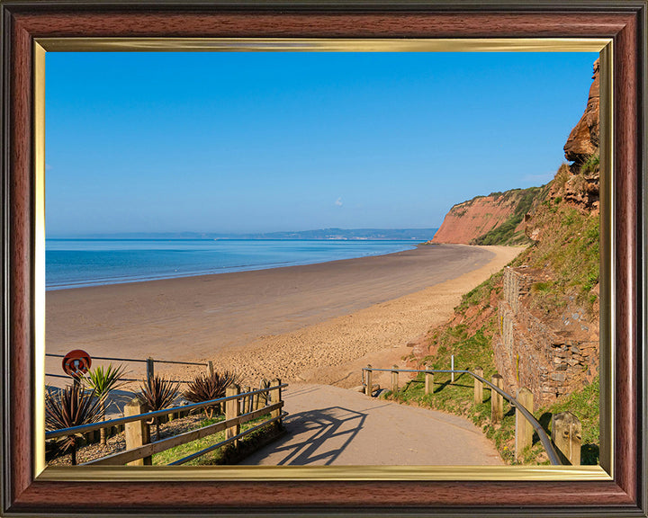 Sandy Bay Beach Exmouth Devon in summer Photo Print - Canvas - Framed Photo Print - Hampshire Prints