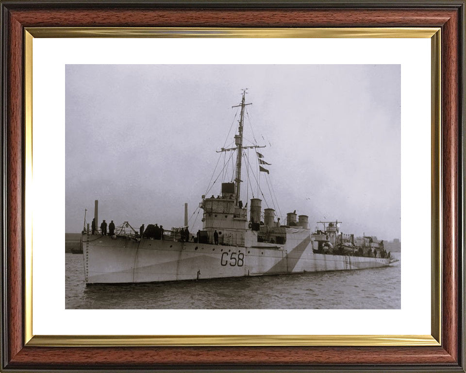 HMS Rockingham G58 Royal Navy destroyer Photo Print or Framed Print - Hampshire Prints