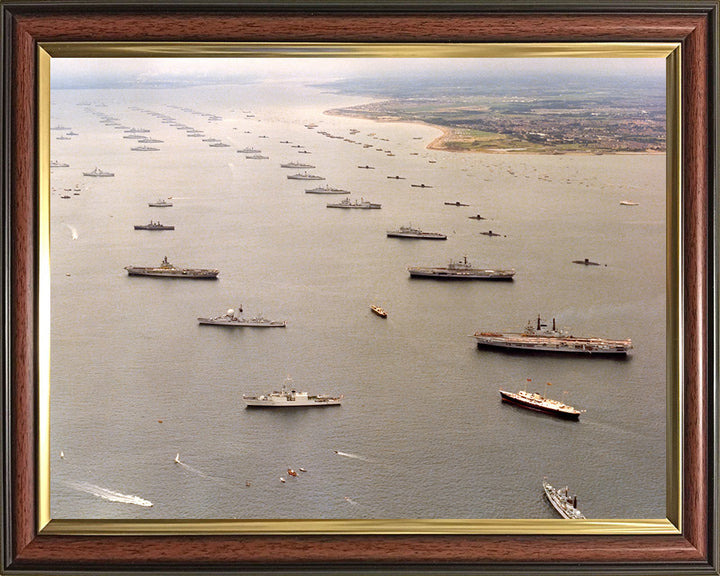 Silver Jubilee Royal Navy Spithead review 1977 from above Photo Print or Framed Photo Print - Hampshire Prints