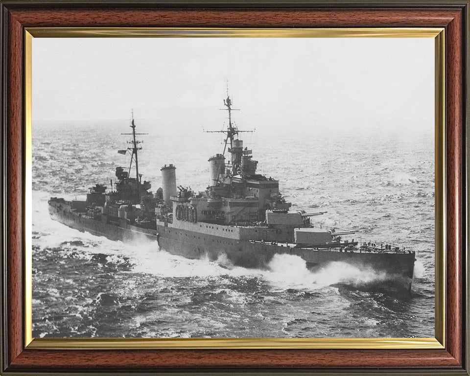 HMS Sheffield C24 Royal Navy Town class light cruiser Photo Print or Framed Print - Hampshire Prints