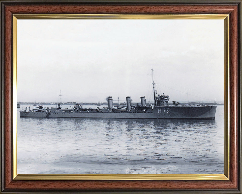 HMS Sceptre H79 Royal Navy R Class destroyer Photo Print or Framed Print - Hampshire Prints