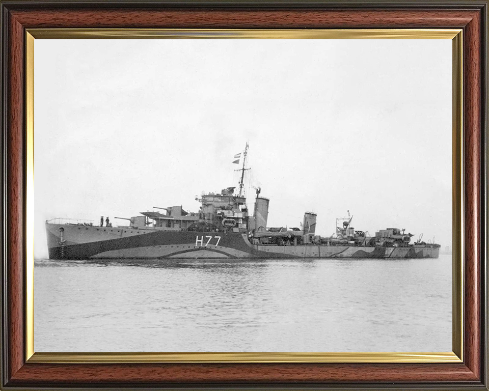 HMS Boreas H77 Royal Navy B class destroyer Photo Print or Framed Print - Hampshire Prints