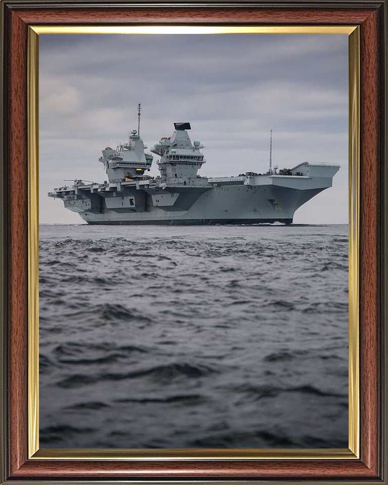 HMS Queen Elizabeth R08 Royal Navy Queen Elizabeth Class Aircraft Carrier Photo Print or Framed Print - Hampshire Prints