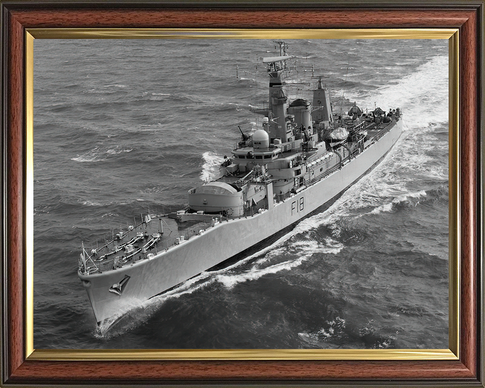 HMS Galatea F18 Royal Navy Leander Class Frigate Photo Print or Framed Print - Hampshire Prints