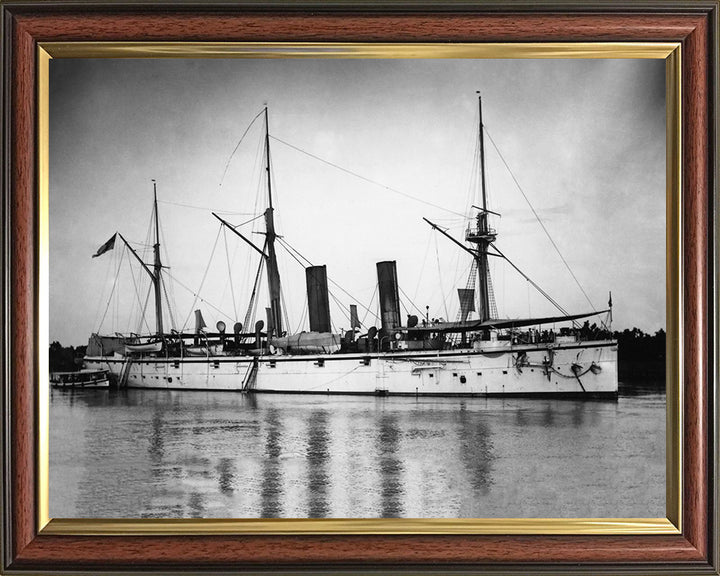 HMS Mercury (1878) Royal Navy Iris Class Cruiser Photo Print or Framed Photo Print - Hampshire Prints