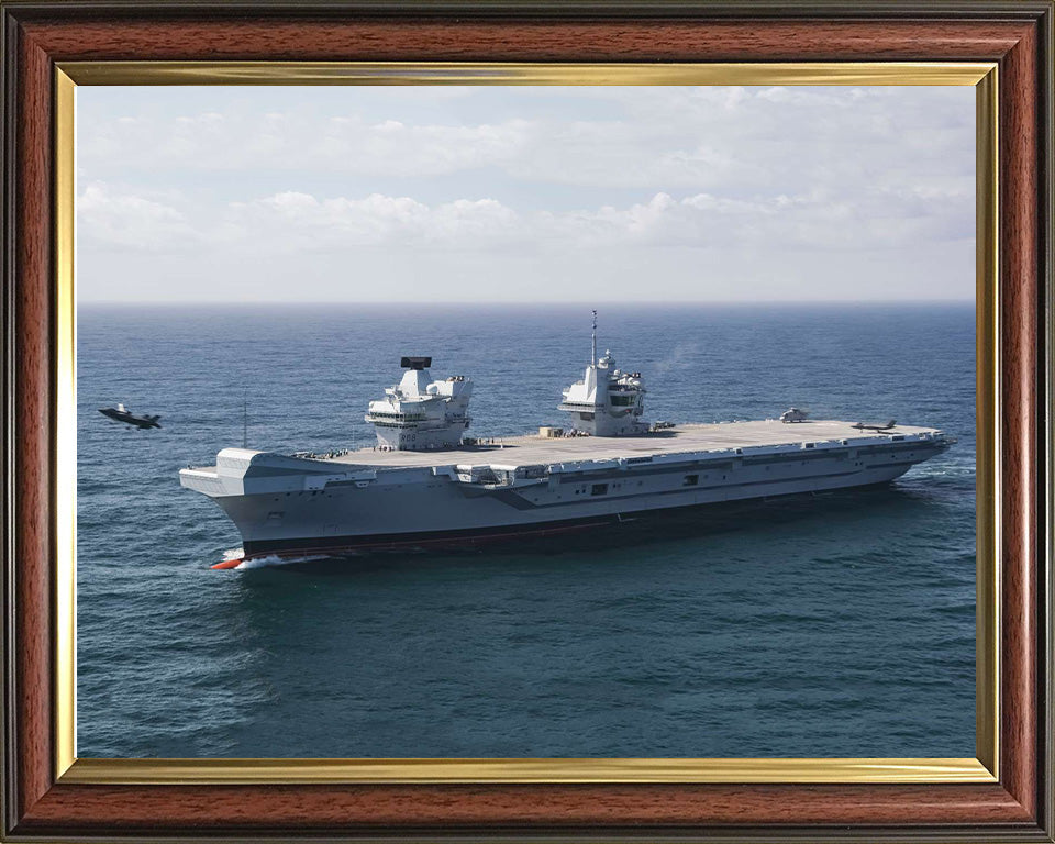 HMS Queen Elizabeth R08 Royal Navy Queen Elizabeth Class Aircraft Carrier Photo Print or Framed Print - Hampshire Prints