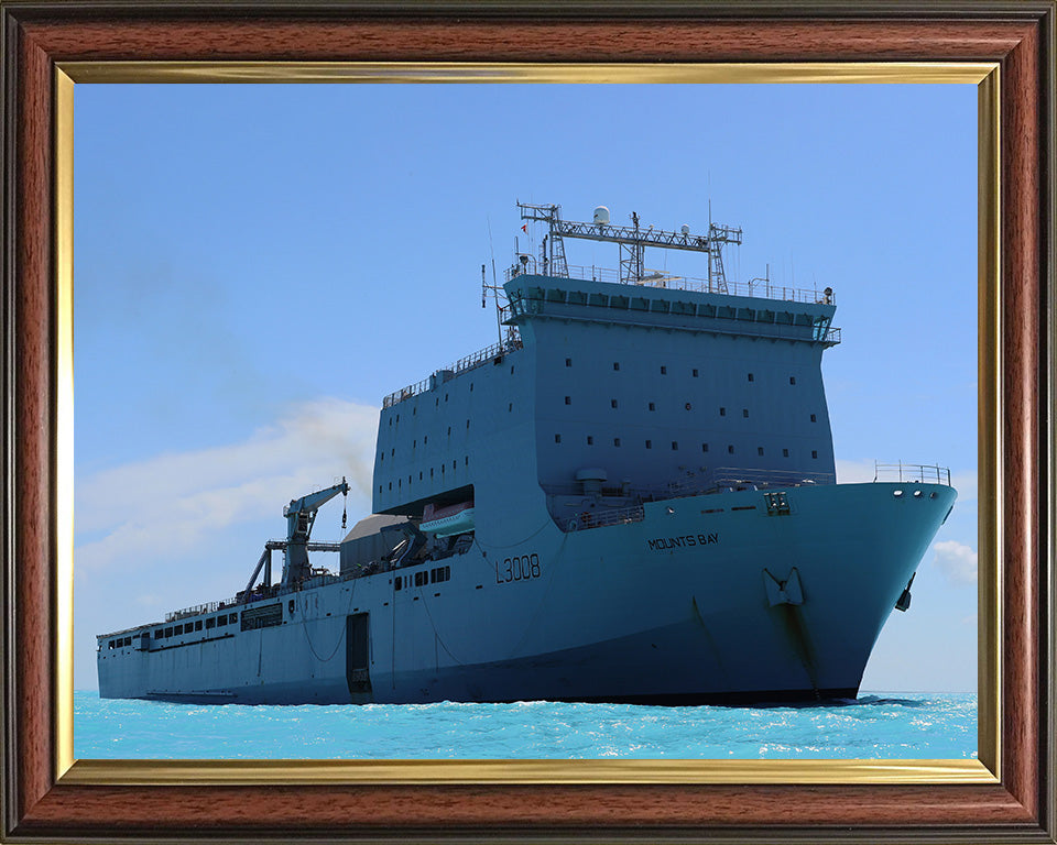 RFA Mounts Bay L3008 Royal Fleet Auxiliary Bay class auxiliary dock landing ship Photo Print or Framed Print - Hampshire Prints