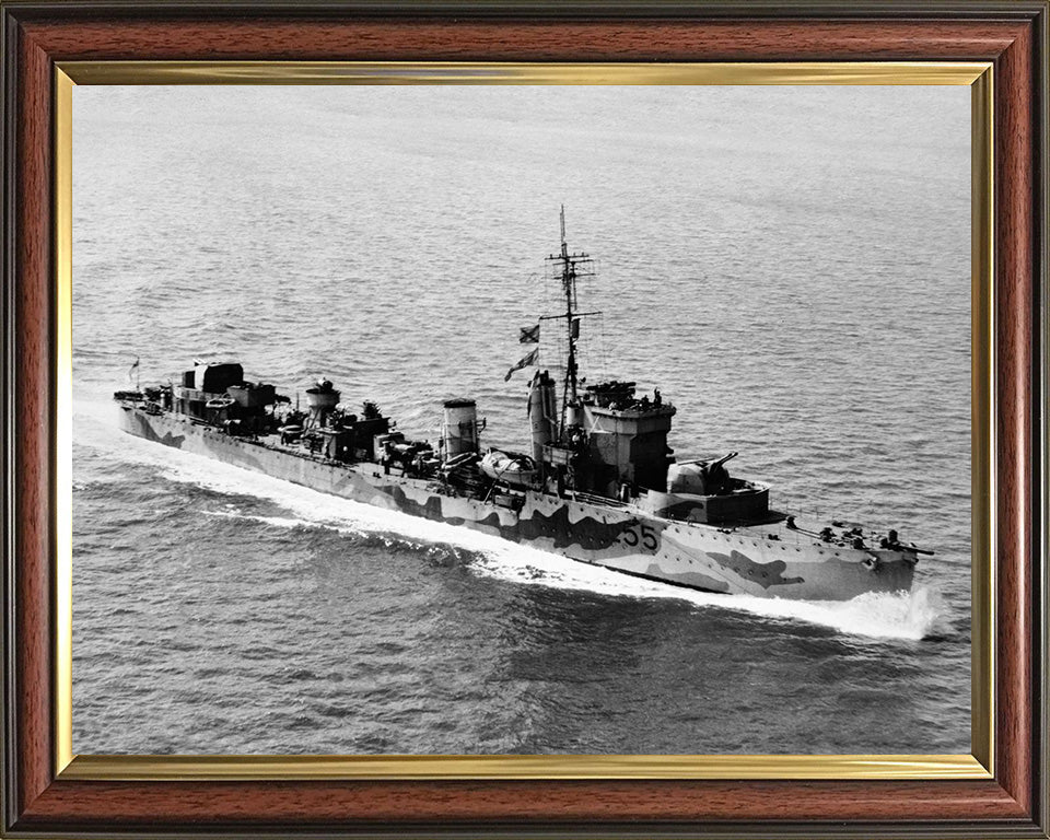 HMS Winchester L55 Royal Navy Admiralty W class destroyer Photo Print or Framed Print - Hampshire Prints