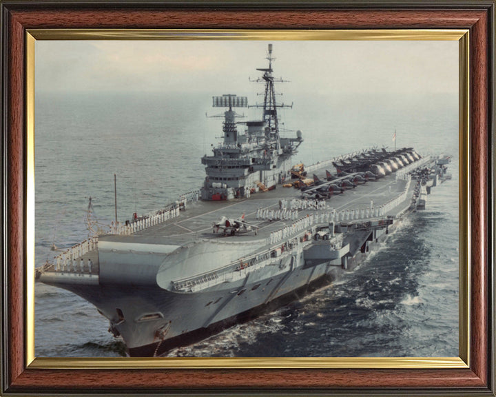 HMS Hermes R12 Royal Navy Centaur class Aircraft carrier Photo Print or Framed Print - Hampshire Prints