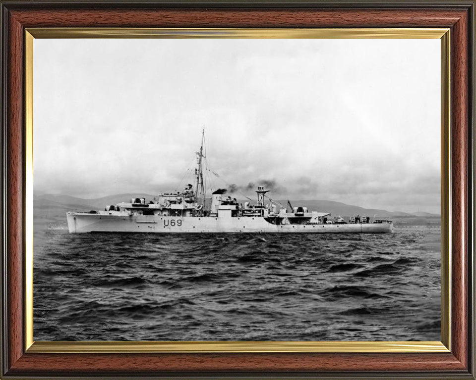 HMS Redpole U69 Royal Navy Black Swan Class sloop Photo Print or Framed Print - Hampshire Prints