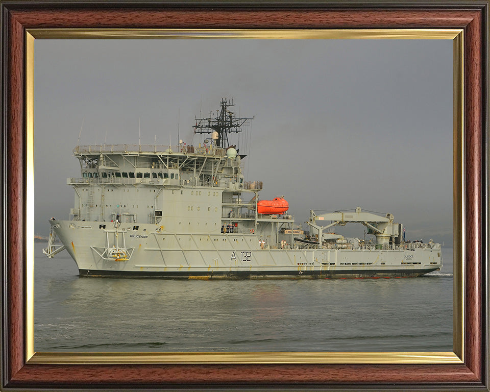 RFA Diligence A132 Royal Fleet Auxiliary forward repair ship Photo Print or Framed Print - Hampshire Prints