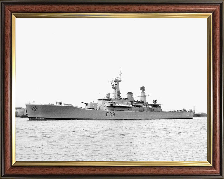 HMS Naiad F39 Royal Navy Leander class frigate Photo Print or Framed Photo Print - Hampshire Prints