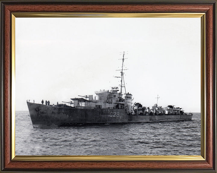 HMS Offa G29 Royal Navy O class destroyer Photo Print or Framed Print - Hampshire Prints