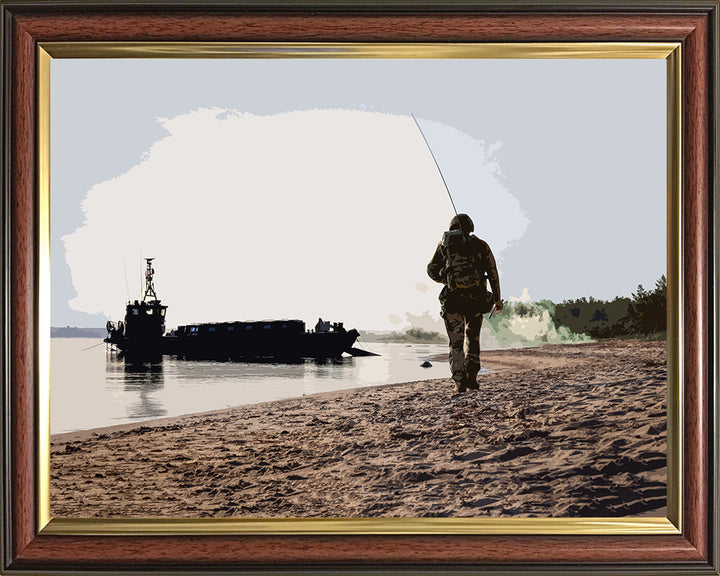 Royal Marines Commando beach landing artwork Print - Canvas - Framed Print - Hampshire Prints