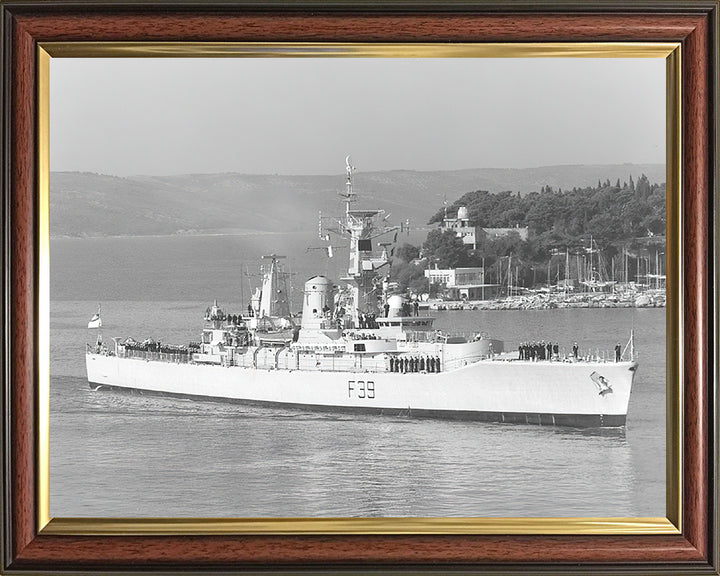 HMS Naiad F39 Royal Navy Leander class frigate Photo Print or Framed Photo Print - Hampshire Prints