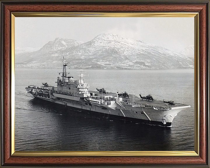 HMS Hermes R12 Royal Navy Centaur class Aircraft carrier Photo Print or Framed Print - Hampshire Prints