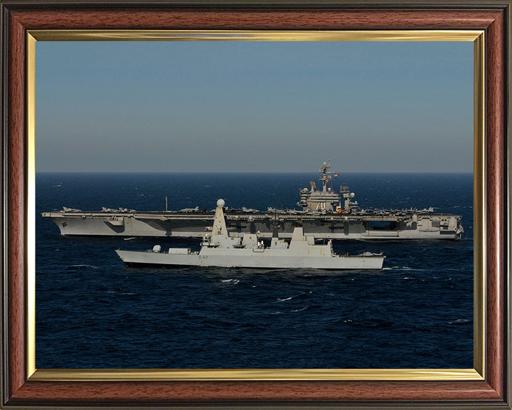 HMS Daring D32 with USS Carl Vinson Photo Print or Framed Print - Hampshire Prints