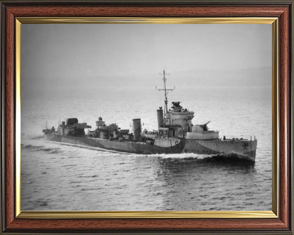 HMS Verdun L93 Royal Navy Admiralty V class destroyer Photo Print or Framed Print - Hampshire Prints