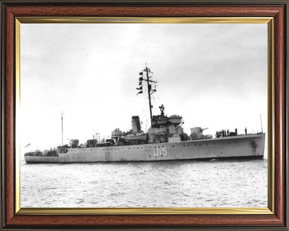 HMS Fowey U15 (L15) Royal Navy Shoreham class sloop Photo Print or Framed Print - Hampshire Prints