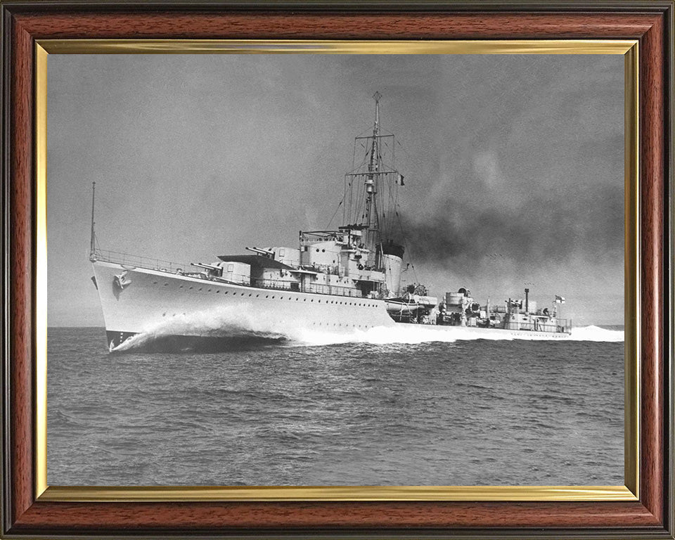 HMS Kelly F01 Royal Navy K class destroyer Photo Print or Framed Print - Hampshire Prints