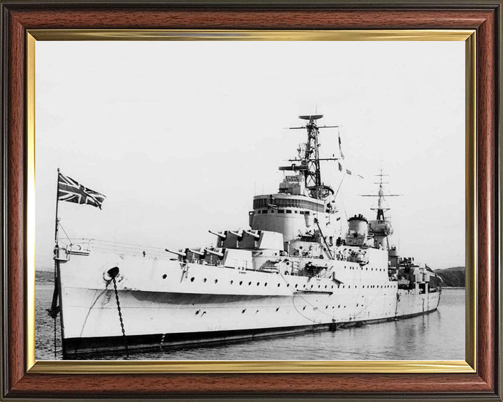 HMS Newcastle C76 Royal Navy Town class light cruiser Photo Print or Framed Print - Hampshire Prints