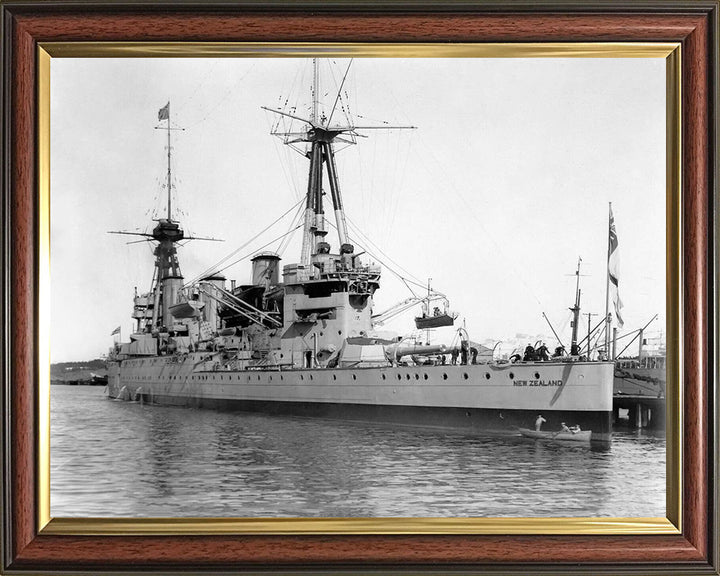 HMS New Zealand (1911) Royal Navy Indefatigable class battlecruiser Photo Print or Framed Photo Print - Hampshire Prints