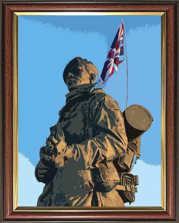 Royal Marines Commando Yomer statue Eastney artwork Print - Canvas - Framed Print - Hampshire Prints