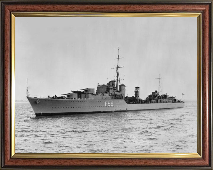 HMS Mashona F59 (L59) Royal Navy Tribal class destroyer Photo Print or Framed Print - Hampshire Prints