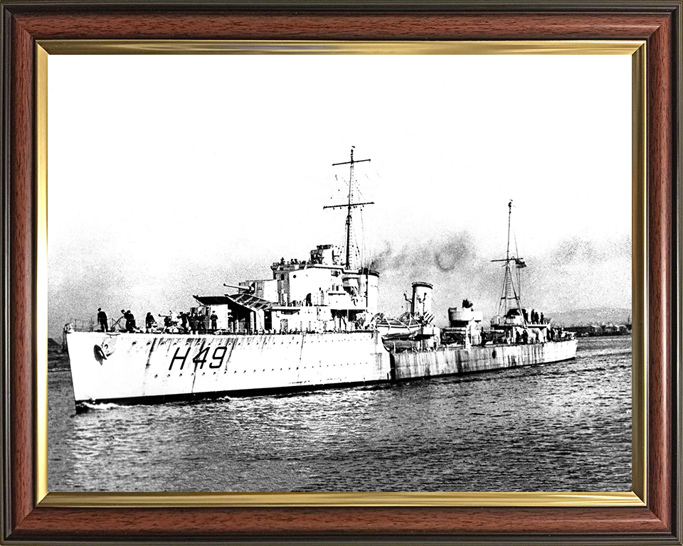 HMS Inconstant H49 Royal Navy I class destroyer Photo Print or Framed Print - Hampshire Prints