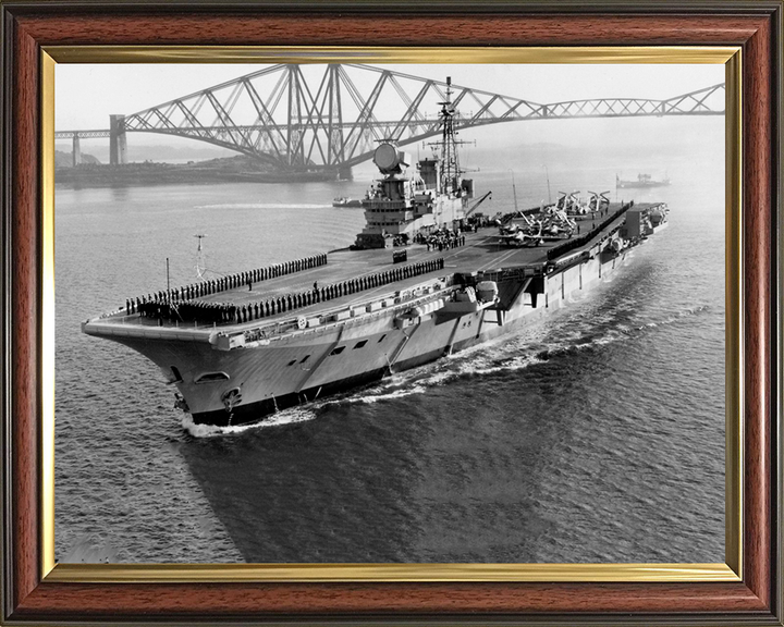 HMS Hermes R12 Royal Navy Centaur class Aircraft carrier Photo Print or Framed Print - Hampshire Prints