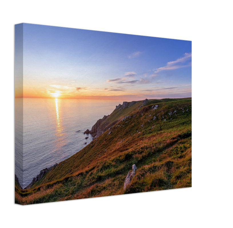 Lundy Island Devon at sunset Photo Print - Canvas - Framed Photo Print - Hampshire Prints