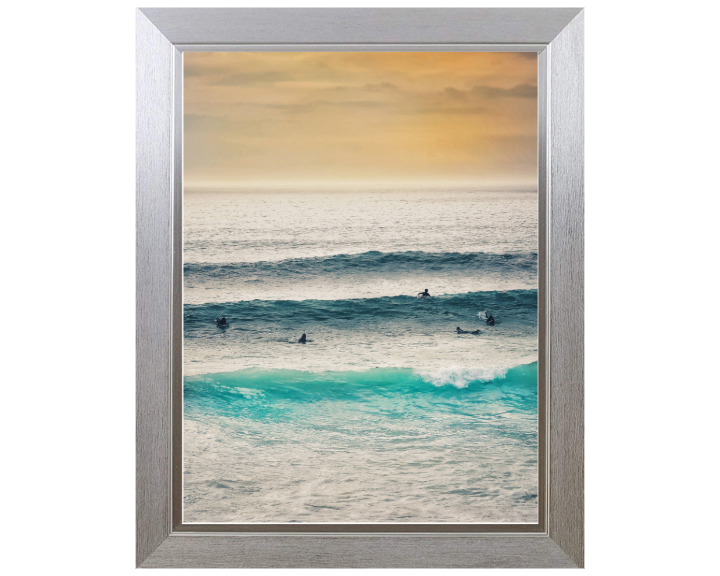 Fistral Beach in Cornwall at sunset Photo Print - Canvas - Framed Photo Print - Hampshire Prints