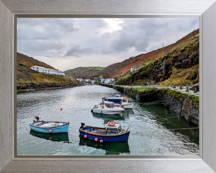 Wooden boats at Boscastle in Cornwall Photo Print - Canvas - Framed Photo Print - Hampshire Prints