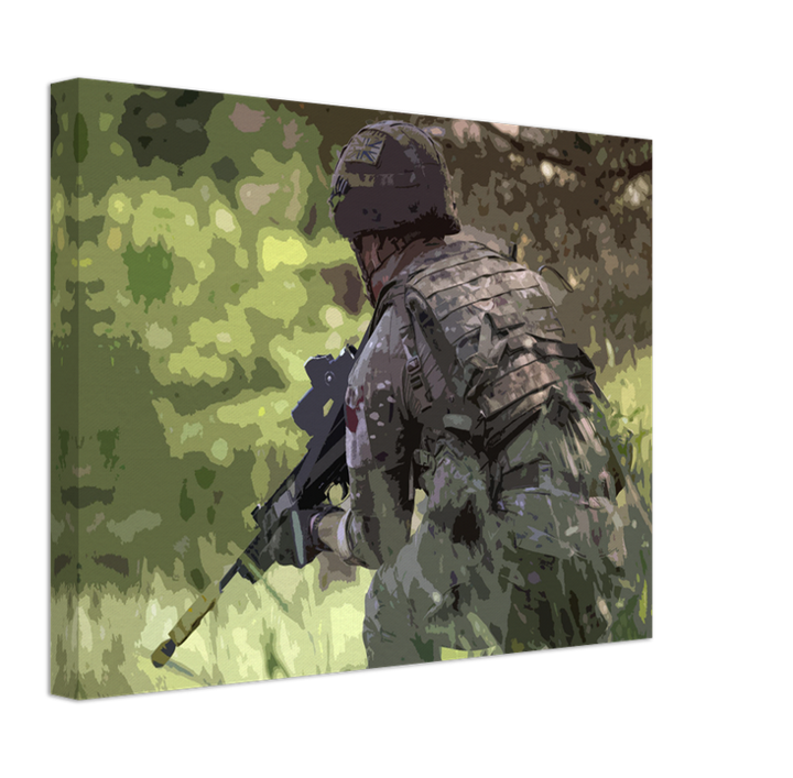 Royal Marines Commando in the field artwork Print - Canvas - Framed Print - Hampshire Prints