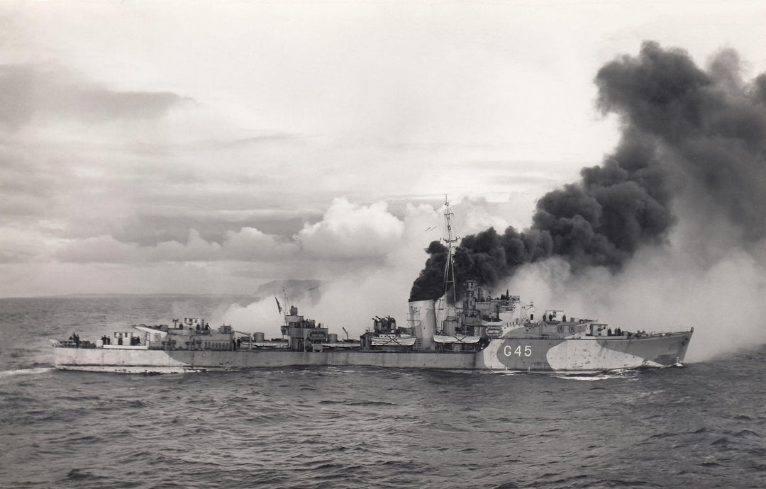 HMS Quail G45 Royal Navy Q class destroyer Photo Print or Framed Print - Hampshire Prints