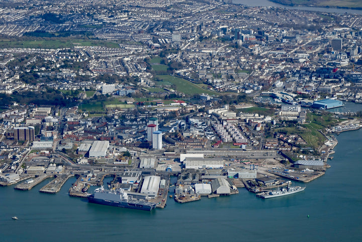 HMNB Plymouth (Devonport) Aerial Photo Print or Framed Photo Print - Hampshire Prints