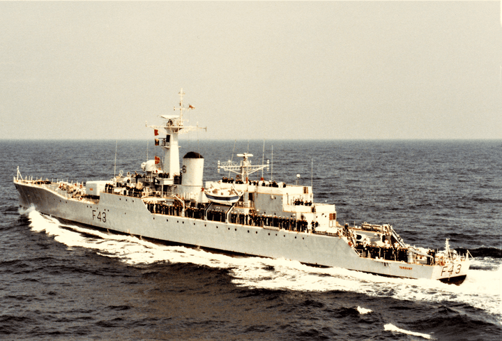 HMS Torquay F43 Royal Navy Whitby class frigate Photo Print or Framed Print - Hampshire Prints