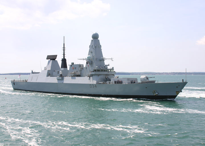 HMS Diamond D34 Royal Navy Type 45 Destroyer Photo Print or Framed Print - Hampshire Prints