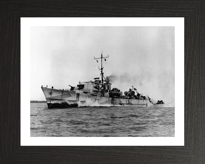 HMS Brissenden L79 Royal Navy Hunt class escort destroyer Photo Print or Framed Print - Hampshire Prints