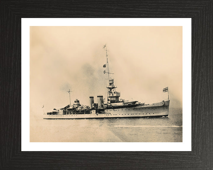 HMS Calcutta D82 Royal Navy C class light cruiser Photo Print or Framed Photo Print - Hampshire Prints