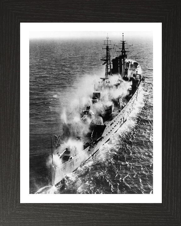 HMS Cumberland (57) Royal Navy County class heavy cruiser Photo Print or Framed Print - Hampshire Prints